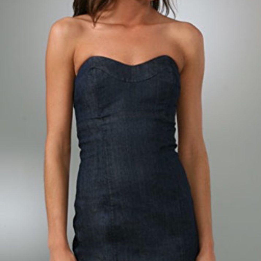 Juicy Couture Strapless Denim Mini Dress Small